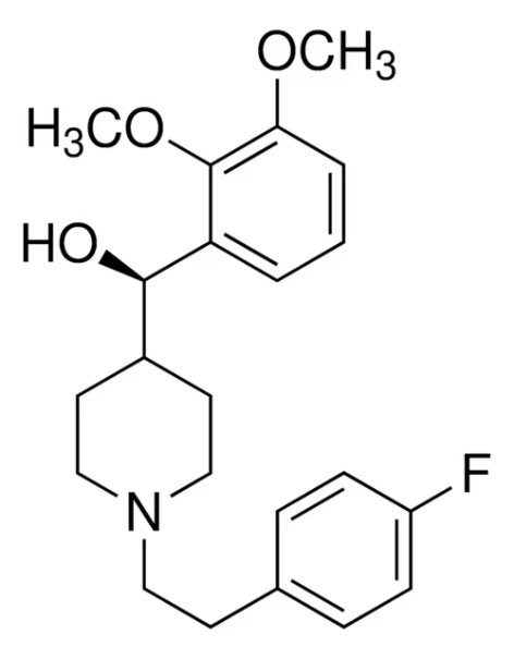 (R)-(2,3-DIMETHOXYPHENYL)(1-(4-FLUOROPHENETHYL)PIPERIDIN-4-YL)METHANOL structure, CAS 139290-65-6