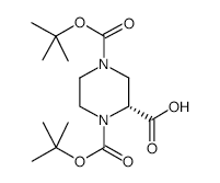 (R)-1,4-BIS(TERT-BUTOXYCARBONYL)PIPERAZINE-2-CARBOXYLIC ACID structure, CAS 173774-48-6
