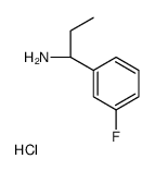 (R)-1-(3-FLUOROPHENYL)PROPAN-1-AMINE HYDROCHLORIDE structure, CAS 1168139-41-0
