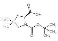 (R)-1-(TERT-BUTOXYCARBONYL)-3,3-DIMETHYL-1,3-AZASILOLIDINE-5-CARBOXYLIC ACID structure, CAS 268224-29-9