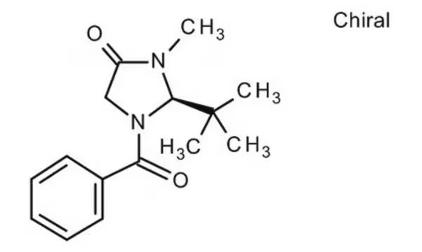 (R)-1-BENZOYL-2-(TERT-BUTYL)-3-METHYLIMIDAZOLIDIN-4-ONE structure, CAS 101055-57-6