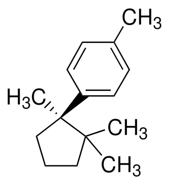 (R)-1-METHYL-4-(1,2,2-TRIMETHYLCYCLOPENTYL)BENZENE structure, CAS 16982-00-6