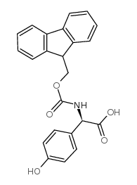 (R)-2-((((9H-FLUOREN-9-YL)METHOXY)CARBONYL)AMINO)-2-(4-HYDROXYPHENYL)ACETIC ACID structure, CAS 178119-93-2