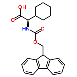 (R)-2-((((9H-FLUOREN-9-YL)METHOXY)CARBONYL)AMINO)-2-CYCLOHEXYLACETIC ACID structure, CAS 198543-96-3