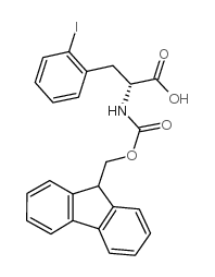 (R)-2-((((9H-FLUOREN-9-YL)METHOXY)CARBONYL)AMINO)-3-(2-IODOPHENYL)PROPANOIC ACID structure, CAS 478183-65-2