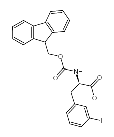 (R)-2-((((9H-FLUOREN-9-YL)METHOXY)CARBONYL)AMINO)-3-(3-IODOPHENYL)PROPANOIC ACID structure, CAS 478183-67-4