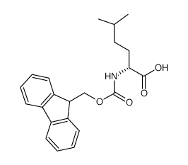 (R)-2-((((9H-FLUOREN-9-YL)METHOXY)CARBONYL)AMINO)-5-METHYLHEXANOIC ACID structure, CAS 204320-60-5