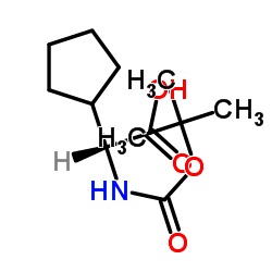 (R)-2-((TERT-BUTOXYCARBONYL)AMINO)-2-CYCLOPENTYLACETIC ACID structure, CAS 156881-63-9