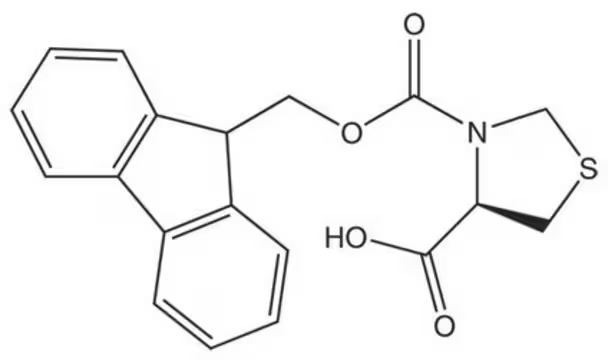 (R)-3-(((9H-FLUOREN-9-YL)METHOXY)CARBONYL)THIAZOLIDINE-4-CARBOXYLIC ACID structure, CAS 133054-21-4
