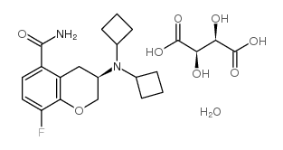 (R)-3-(DICYCLOBUTYLAMINO)-8-FLUOROCHROMAN-5-CARBOXAMIDE structure, CAS 169758-66-1