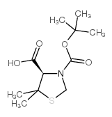 (R)-3-(TERT-BUTOXYCARBONYL)-5,5-DIMETHYLTHIAZOLIDINE-4-CARBOXYLIC ACID structure, CAS 117918-23-7