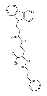 (R)-4-((((9H-FLUOREN-9-YL)METHOXY)CARBONYL)AMINO)-2-(((BENZYLOXY)METHYL)AMINO)BUTANOIC ACID structure, CAS 369611-58-5