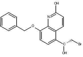 (R)-8-(BENZYLOXY)-5-(2-BROMO-1-HYDROXYETHYL)QUINOLIN-2(1H)-ONE structure, CAS 530084-79-8