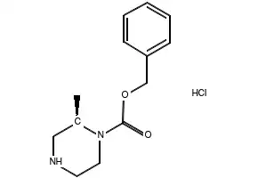 (R)-BENZYL 2-METHYLPIPERAZINE-1-CARBOXYLATE HYDROCHLORIDE structure, CAS 1217848-48-0