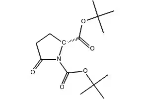 (R)-DI-TERT-BUTYL 5-OXOPYRROLIDINE-1,2-DICARBOXYLATE structure, CAS 205524-47-6