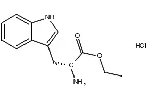 (R)-ETHYL 2-AMINO-3-(1H-INDOL-3-YL)PROPANOATE HYDROCHLORIDE structure, CAS 61535-49-7