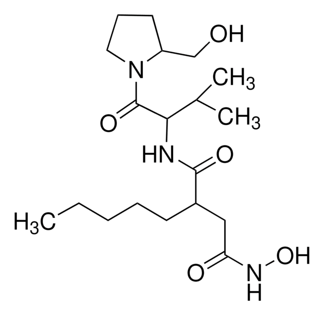 (R)-N4-HYDROXY-N1-((S)-1-((S)-2-(HYDROXYMETHYL)PYRROLIDIN-1-YL)-3-METHYL-1-OXOBUTAN-2-YL)-2-PENTYLSUCCINAMIDE structure, CAS 13434-13-4