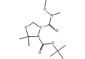 (R)-TERT-BUTYL 4-(METHOXY(METHYL)CARBAMOYL)-2,2-DIMETHYLOXAZOLIDINE-3-CARBOXYLATE structure, CAS 167102-62-7