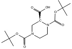 (S)-1,4-BIS(TERT-BUTOXYCARBONYL)PIPERAZINE-2-CARBOXYLIC ACID structure, CAS 788799-69-9