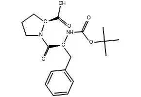 (S)-1-((R)-2-((TERT-BUTOXYCARBONYL)AMINO)-3-PHENYLPROPANOYL)PYRROLIDINE-2-CARBOXYLIC ACID structure, CAS 138971-65-0