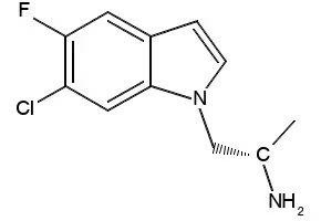 (S)-1-(6-CHLORO-5-FLUORO-1H-INDOL-1-YL)PROPAN-2-AMINE FUMARATE structure, CAS 169675-09-6