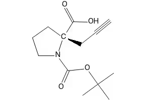 (S)-1-(TERT-BUTOXYCARBONYL)-2-(PROP-2-YN-1-YL)PYRROLIDINE-2-CARBOXYLIC ACID structure, CAS 1217671-12-9