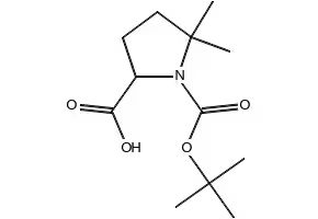 (S)-1-(TERT-BUTOXYCARBONYL)-3,3-DIMETHYLPYRROLIDINE-2-CARBOXYLIC ACID structure, CAS 174060-98-1