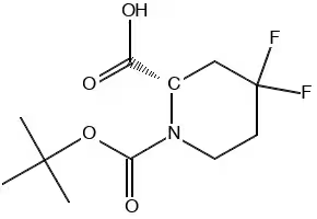 (S)-1-(TERT-BUTOXYCARBONYL)-4,4-DIFLUOROPIPERIDINE-2-CARBOXYLIC ACID structure, CAS 1221793-42-5