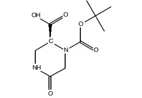 (S)-1-(TERT-BUTOXYCARBONYL)-5-OXOPIPERIDINE-2-CARBOXYLIC ACID structure, CAS 915976-41-9