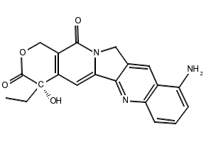 (S)-10-AMINO-4-ETHYL-4-HYDROXY-1H-PYRANO[3',4':6,7]INDOLIZINO[1,2-B]QUINOLINE-3,14(4H,12H)-DIONE structure, CAS 91421-43-1