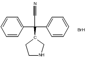 (S)-2,2-DIPHENYL-2-(PYRROLIDIN-3-YL)ACETONITRILE HYDROBROMIDE structure, CAS 194602-27-2