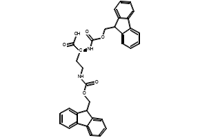 (S)-2,4-BIS((((9H-FLUOREN-9-YL)METHOXY)CARBONYL)AMINO)BUTANOIC ACID structure, CAS 201473-83-8