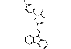 (S)-2-((((9H-FLUOREN-9-YL)METHOXY)CARBONYL)AMINO)-2-(4-HYDROXYPHENYL)ACETIC ACID structure, CAS 182883-41-6