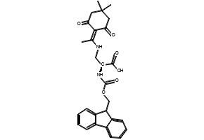 (S)-2-((((9H-FLUOREN-9-YL)METHOXY)CARBONYL)AMINO)-3-((1-(4,4-DIMETHYL-2,6-DIOXOCYCLOHEXYLIDENE)ETHYL)AMINO)PROPANOIC ACID structure, CAS 247127-51-1