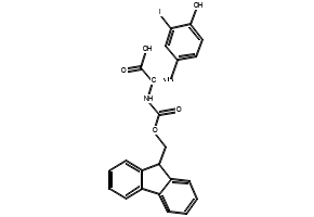 (S)-2-((((9H-FLUOREN-9-YL)METHOXY)CARBONYL)AMINO)-3-(4-HYDROXY-3-IODOPHENYL)PROPANOIC ACID structure, CAS 134486-00-3