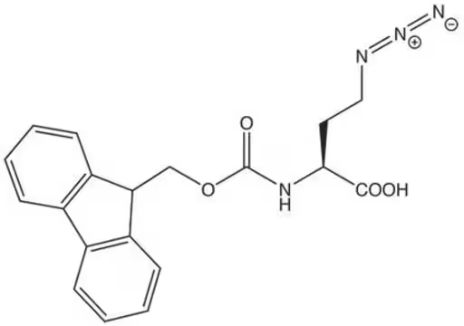 (S)-2-((((9H-FLUOREN-9-YL)METHOXY)CARBONYL)AMINO)-4-AZIDOBUTANOIC ACID structure, CAS 942518-20-9