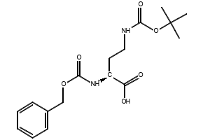 (S)-2-(((BENZYLOXY)CARBONYL)AMINO)-4-((TERT-BUTOXYCARBONYL)AMINO)BUTANOIC ACID structure, CAS 49855-91-6