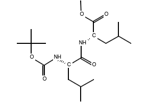 (S)-2-((S)-2-((TERT-BUTOXYCARBONYL)AMINO)-4-METHYLPENTANAMIDO)-4-METHYLPENTANOIC ACID structure, CAS 15136-12-6