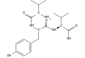 (S)-2-((S)-2-AMINO-3-(4-HYDROXYPHENYL)PROPANAMIDO)-3-METHYLBUTANOIC ACID structure, CAS 17355-09-8