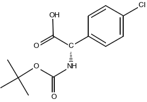 (S)-2-((TERT-BUTOXYCARBONYL)AMINO)-2-(4-CHLOROPHENYL)ACETIC ACID structure, CAS 917027-02-2