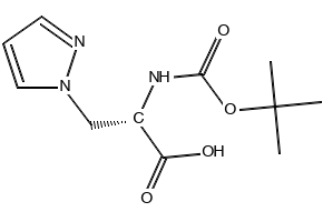 (S)-2-((TERT-BUTOXYCARBONYL)AMINO)-3-(1H-PYRAZOL-1-YL)PROPANOIC ACID structure, CAS 21012-18-0