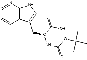 (S)-2-((TERT-BUTOXYCARBONYL)AMINO)-3-(1H-PYRROLO[2,3-B]PYRIDIN-3-YL)PROPANOIC ACID structure, CAS 129423-33-2