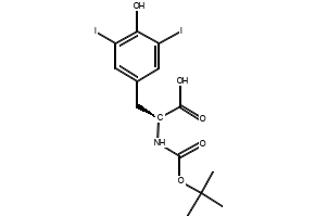 (S)-2-((TERT-BUTOXYCARBONYL)AMINO)-3-(4-HYDROXY-3,5-DIIODOPHENYL)PROPANOIC ACID structure, CAS 62129-53-7