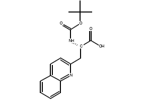 (S)-2-((TERT-BUTOXYCARBONYL)AMINO)-3-(QUINOLIN-2-YL)PROPANOIC ACID structure, CAS 161453-37-8