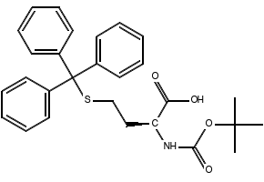 (S)-2-((TERT-BUTOXYCARBONYL)AMINO)-4-(TRITYLTHIO)BUTANOIC ACID structure, CAS 201419-16-1
