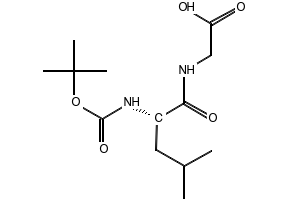 (S)-2-(2-((TERT-BUTOXYCARBONYL)AMINO)-4-METHYLPENTANAMIDO)ACETIC ACID structure, CAS 32991-17-6