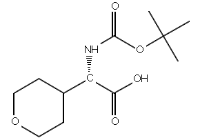 (S)-2-(TERT-BUTOXYCARBONYLAMINO)-2-(TETRAHYDRO-2H-PYRAN-4-YL)ACETIC ACID structure, CAS 711017-85-5