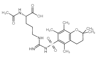 (S)-2-ACETAMIDO-5-(3-((2,2,5,7,8-PENTAMETHYLCHROMAN-6-YL)SULFONYL)GUANIDINO)PENTANOIC ACID structure, CAS 163277-77-8
