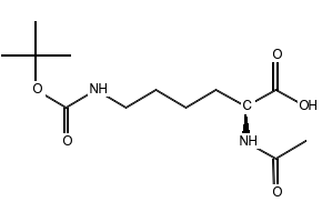 (S)-2-ACETAMIDO-6-((TERT-BUTOXYCARBONYL)AMINO)HEXANOIC ACID structure, CAS 23500-04-1