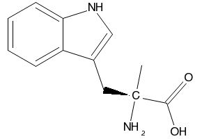 (S)-2-AMINO-3-(1H-INDOL-3-YL)-2-METHYLPROPANOIC ACID structure, CAS 16709-25-4